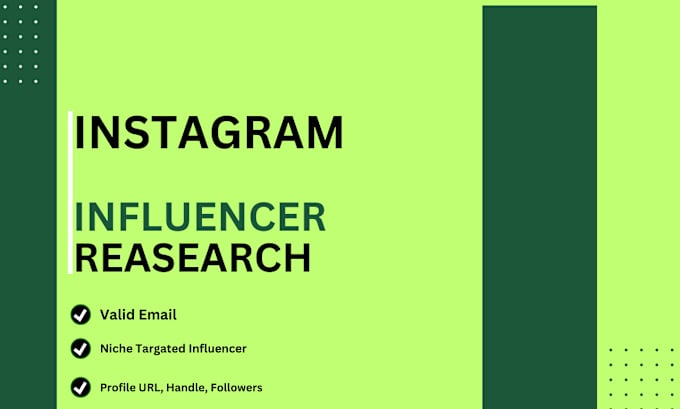 Gig Preview - Find best instagram influencer research for your niche