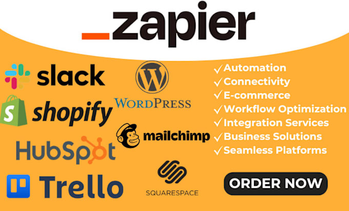 Gig Preview - Integrate zapier with shopify trello mailchimp hubspot