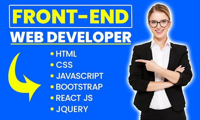 Gig Preview - Be your front end web developer using HTML, CSS, javascript, bootstrap, react js