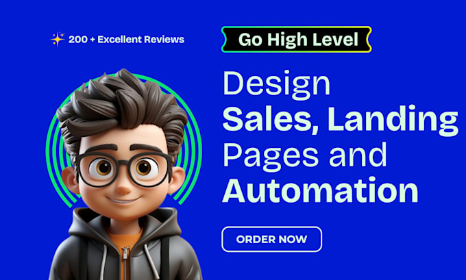 Gig Preview - Create go high level funnel, website, landing page, automation and campaign