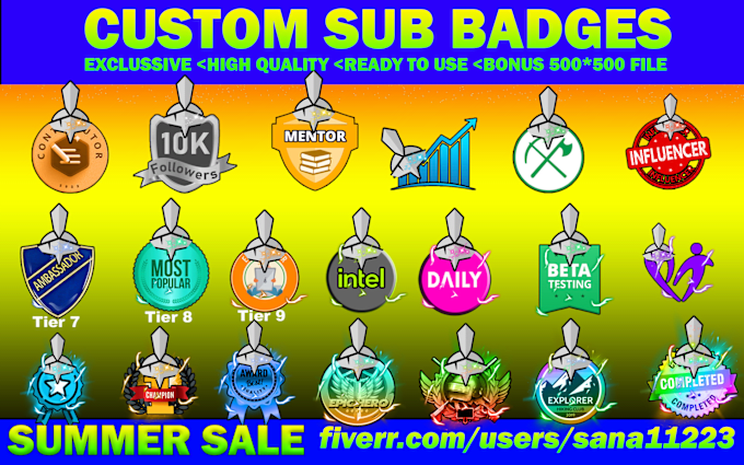 Gig Preview - Cheer badges, twitch sub badges, subscriber badges and emojis