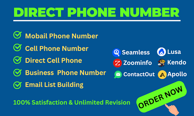 Gig Preview - Find direct mobile phone number, cell phone and email list building