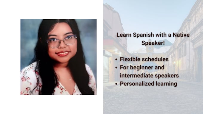 Gig Preview - Be your spanish personalized tutor