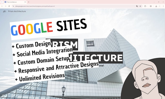 Gig Preview - Design and build a custom website using google sites