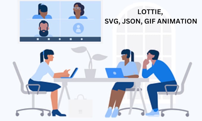 Gig Preview - Create lottie json svg animation for your website or mobile app logo animation