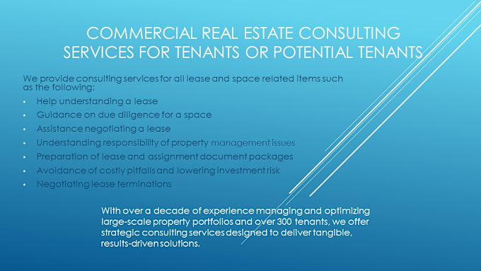 Bestseller - consult on commercial real estate for all types of tenants