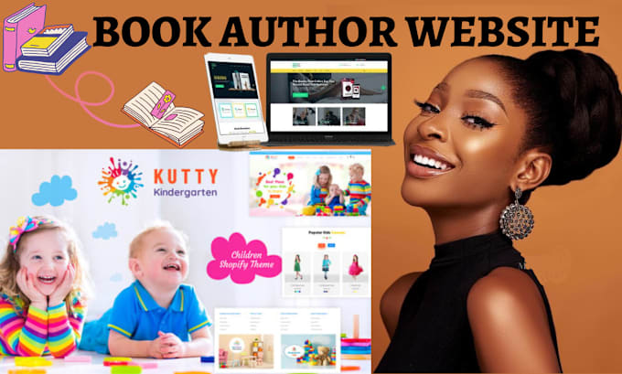 Gig Preview - Design author website, ebook website, course website, children book website