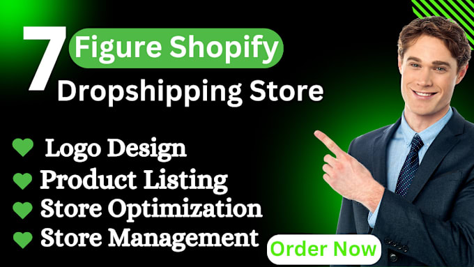 Gig Preview - Create 7 figure shopify dropshipping store or shopify website