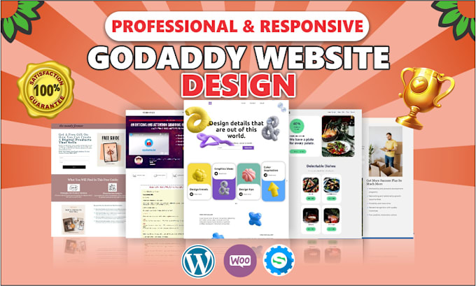 Gig Preview - Design or redesign godaddy website, website development godaddy, godaddy airo