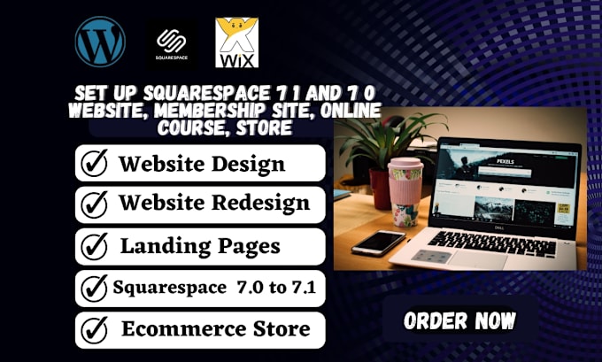 Gig Preview - Set up squarespace 7 1 and 7 0 website, membership site, online course, store