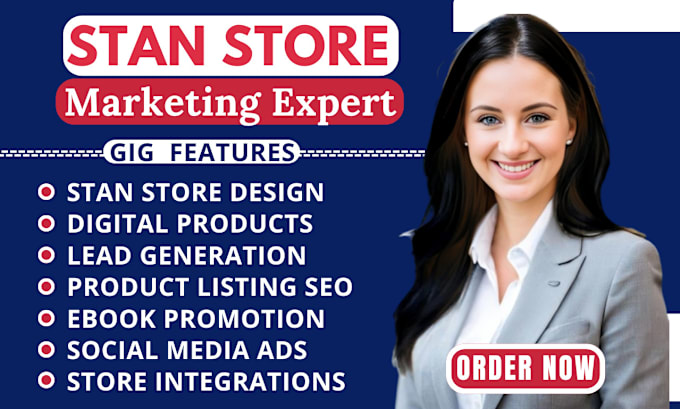 Gig Preview - Design stan store, stan store marketing sales funnel stan store digital products