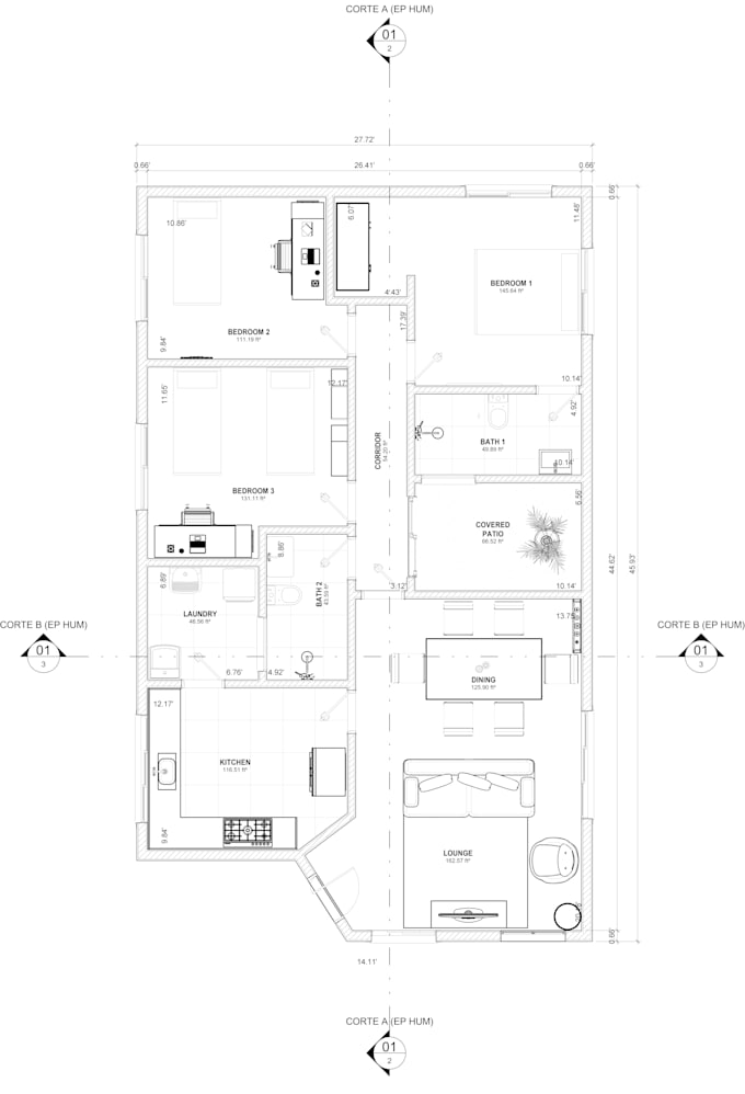 Gig Preview - Convert your PDF or sketch to precise 2d cad drawings plans, elevations, section