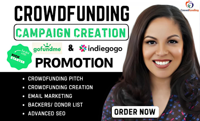 Bestseller - do crowdfunding campaign creation promotion on indiegogo kickstarter gofundme