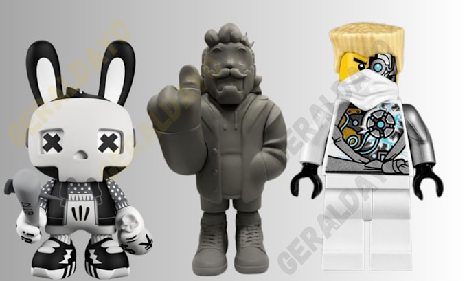 Gig Preview - Create custom lego 3d model design render  3d lego minifigures 3d lego vinyl toy