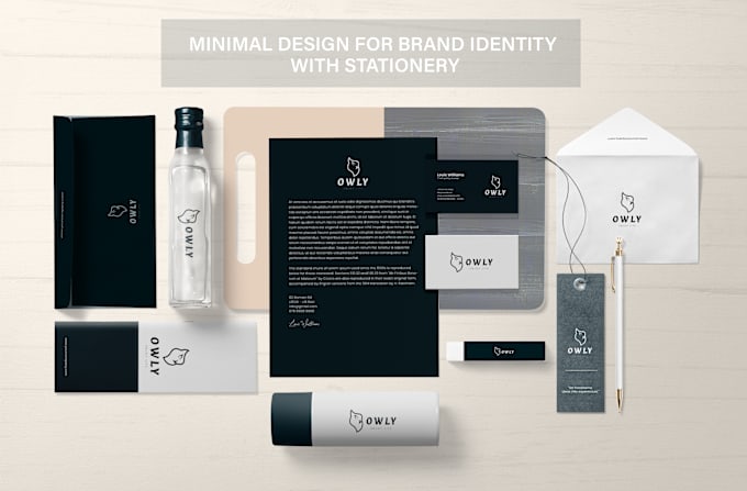 Gig Preview - Do minimal design for brand identity with stationery