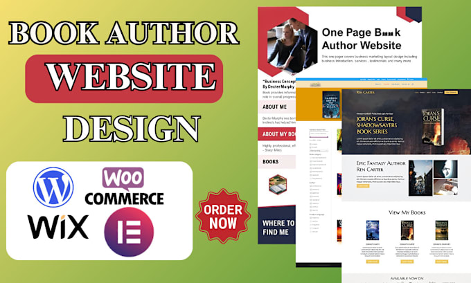 Gig Preview - Author website book author website ebook website book launch wordpress website