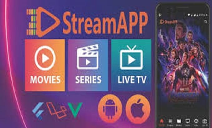 Gig Preview - Do video streaming app,series streaming app,music streaming,streaming website