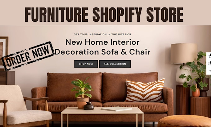 Gig Preview - Build a furniture shopify store home decor furniture store furniture website