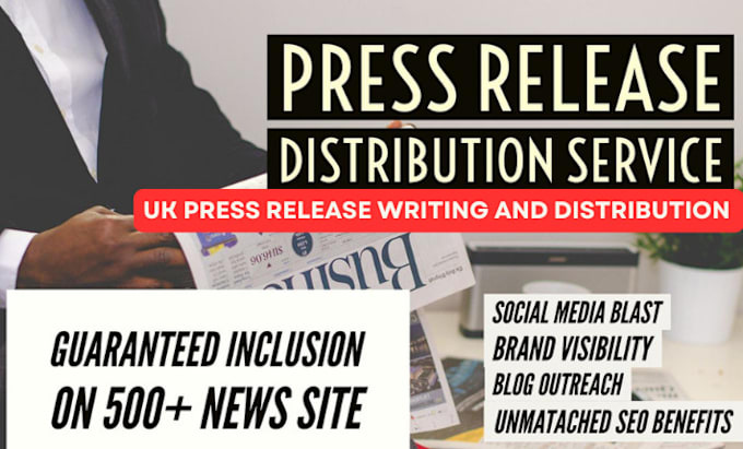 Gig Preview - Write and distribute UK press release on UK websites with backlinks