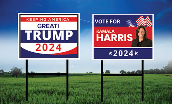 Gig Preview - Design eyecatching yard signs for political campaigns