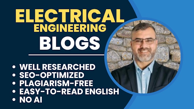 Gig Preview - Write electrical and electronics blogs and articles