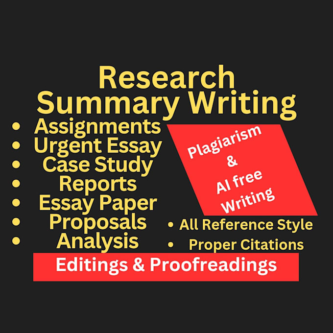 Gig Preview - Write case study analysis, report, assignment, research and summaries