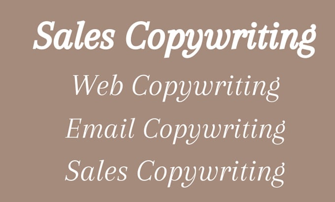 Gig Preview - Do sales copywriting for your website and email