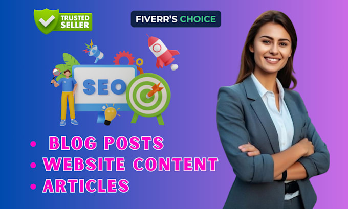 Gig Preview - Write SEO website content, blog