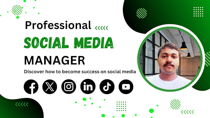 Gig Preview - Be your monthly professional social media manager