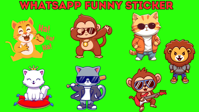 Gig Preview - Make best animated stickers for whatsapp and telegram