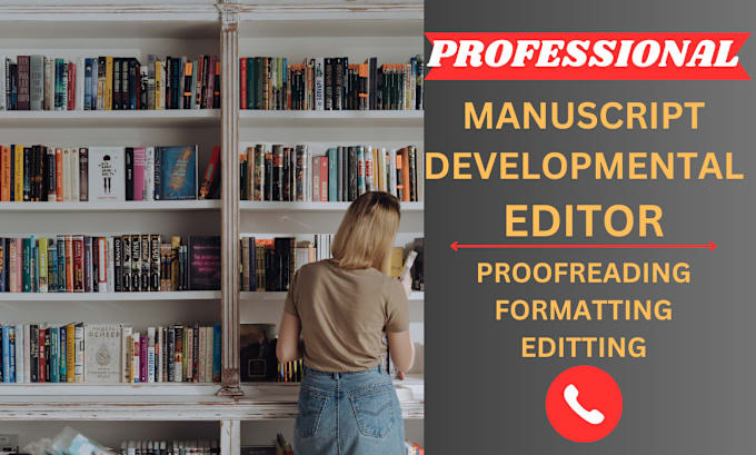 Gig Preview - Be your developmental editor for your manuscript and format