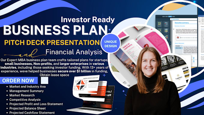 Gig Preview - Prepare an investor ready business plan and pitch deck, marketing research