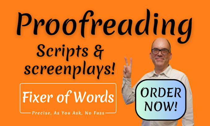 Gig Preview - Proofread your script or screenplay