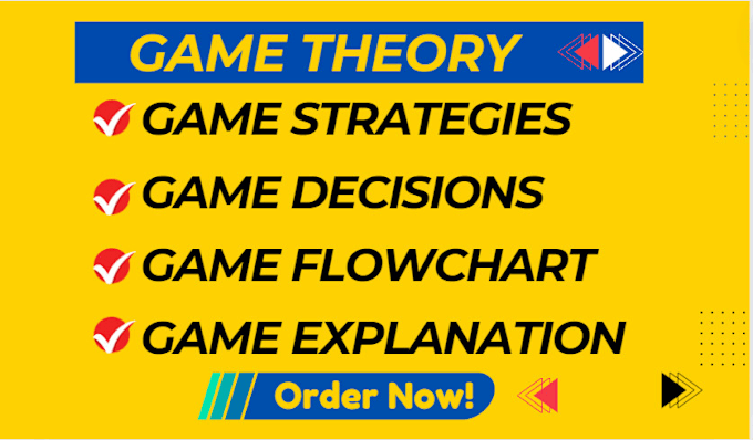 Gig Preview - Do game theory, game strategies, game decision, explanation, and game flowcharts