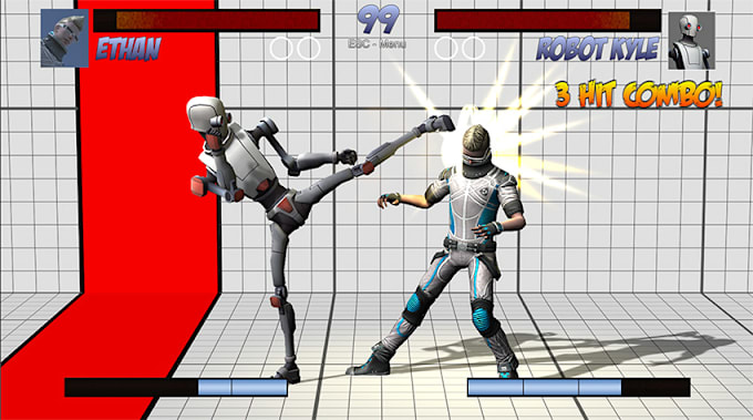 Gig Preview - Do 3d street fighting game, multiplayer game, unreal engine game, shooting game