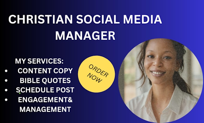 Gig Preview - Be your christian social media manager and content creator