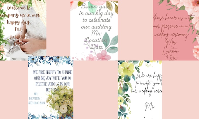 Gig Preview - Design a wedding invitation that translate your emotions