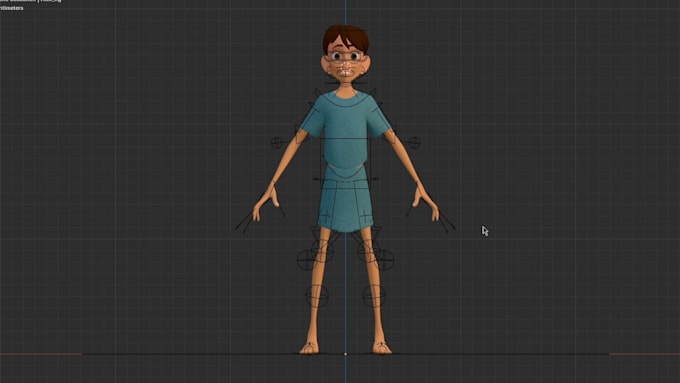 Gig Preview - Rig 3d character in blender