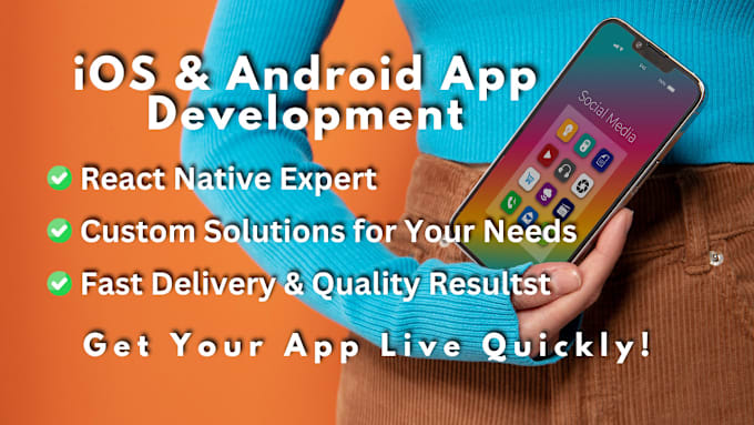 Bestseller - develop custom expo react native mobile app for android ios mobile development