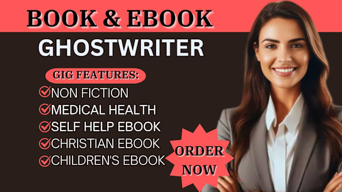 Gig Preview - Ghostwrite self help ebook writer, non fiction childrens book, christian ebook