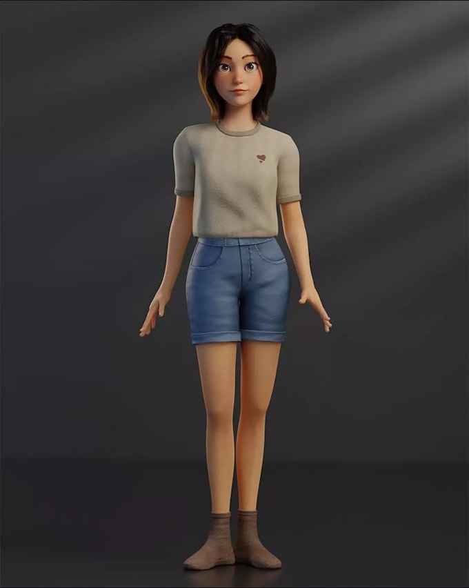 Gig Preview - Model 3d game character model stylized 3d character design realistic character