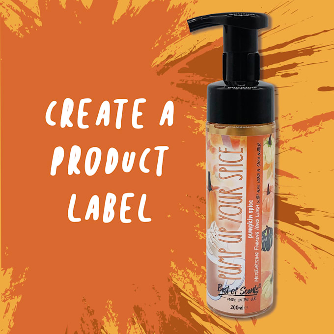 Gig Preview - Create a product label for your small business or cosmetic brand