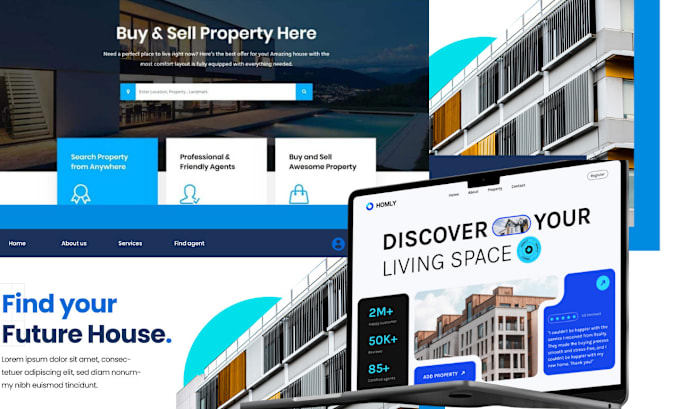 Gig Preview - Build property management website, real estate website, property rental website