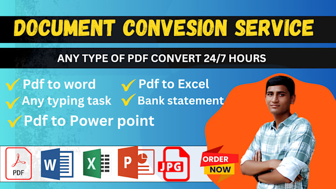 Gig Preview - Do  PDF to word conversion fast and accurate and precise