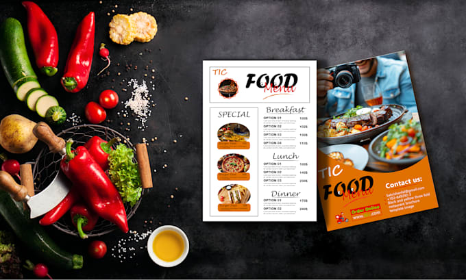 Gig Preview - Design professional digital menu cards, menu price list