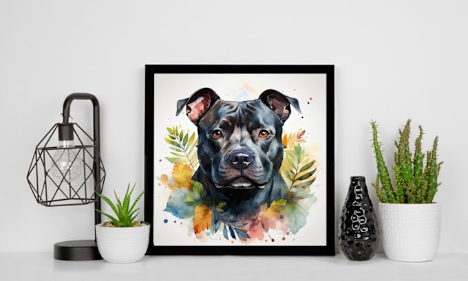 Gig Preview - Create a watercolour portrait of your pet