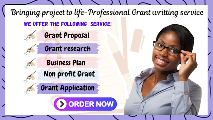 Gig Preview - Do grant writing, grant bid proposal, grant research business plan rfp, rfi, rfq