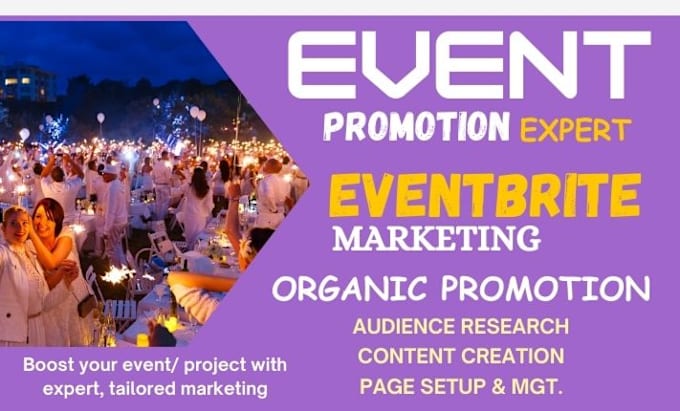 Gig Preview - Successfully do event promotion, linkedin event, facebook event, church event