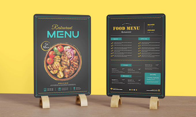 Gig Preview - Create food menu, restaurant menu, catering and digital menu