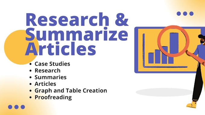 Gig Preview - Summarize journal articles and highlight important points for you